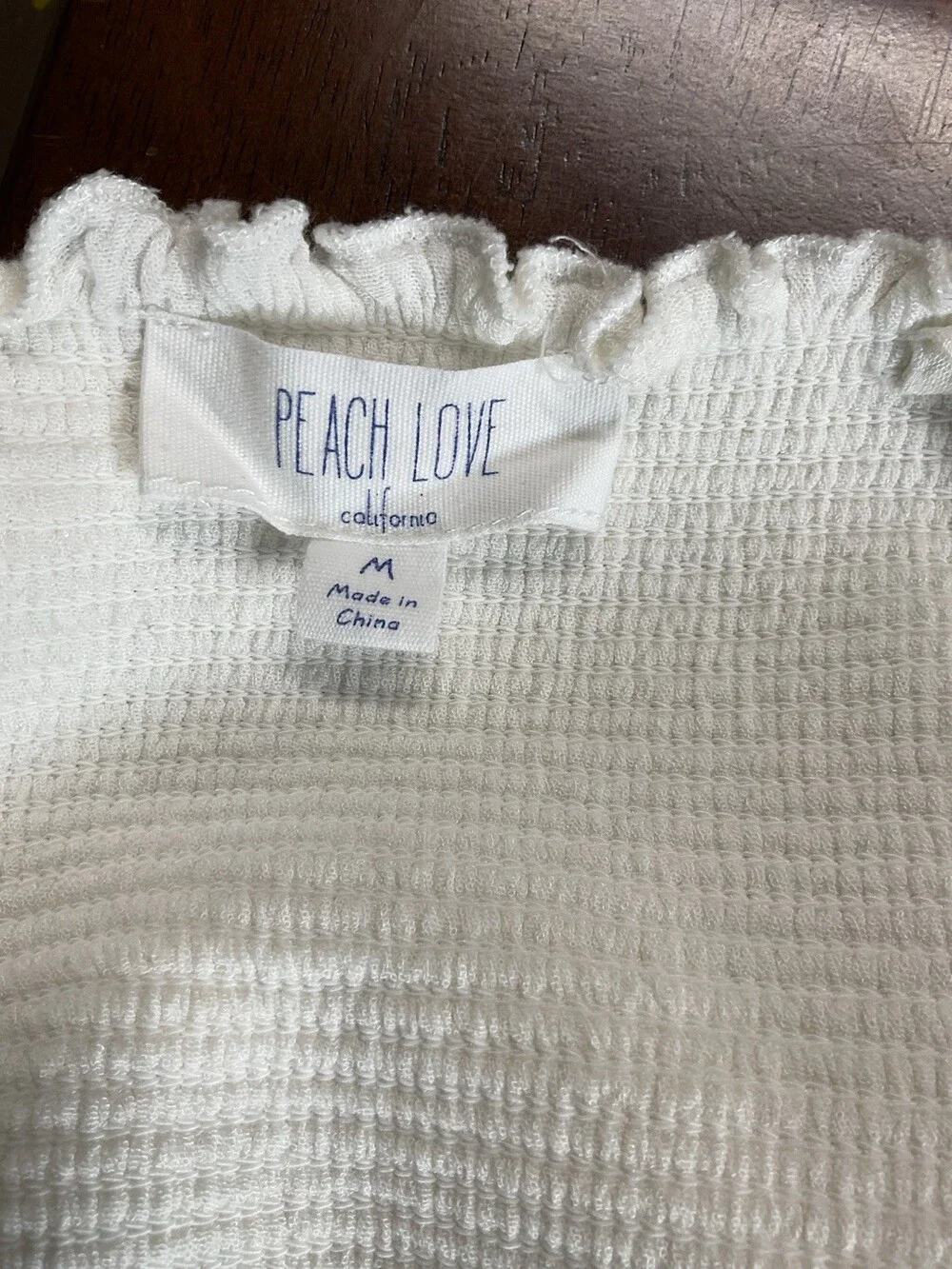 White, Ruffled, Cropped Tank Top, Women’s, Size Medium